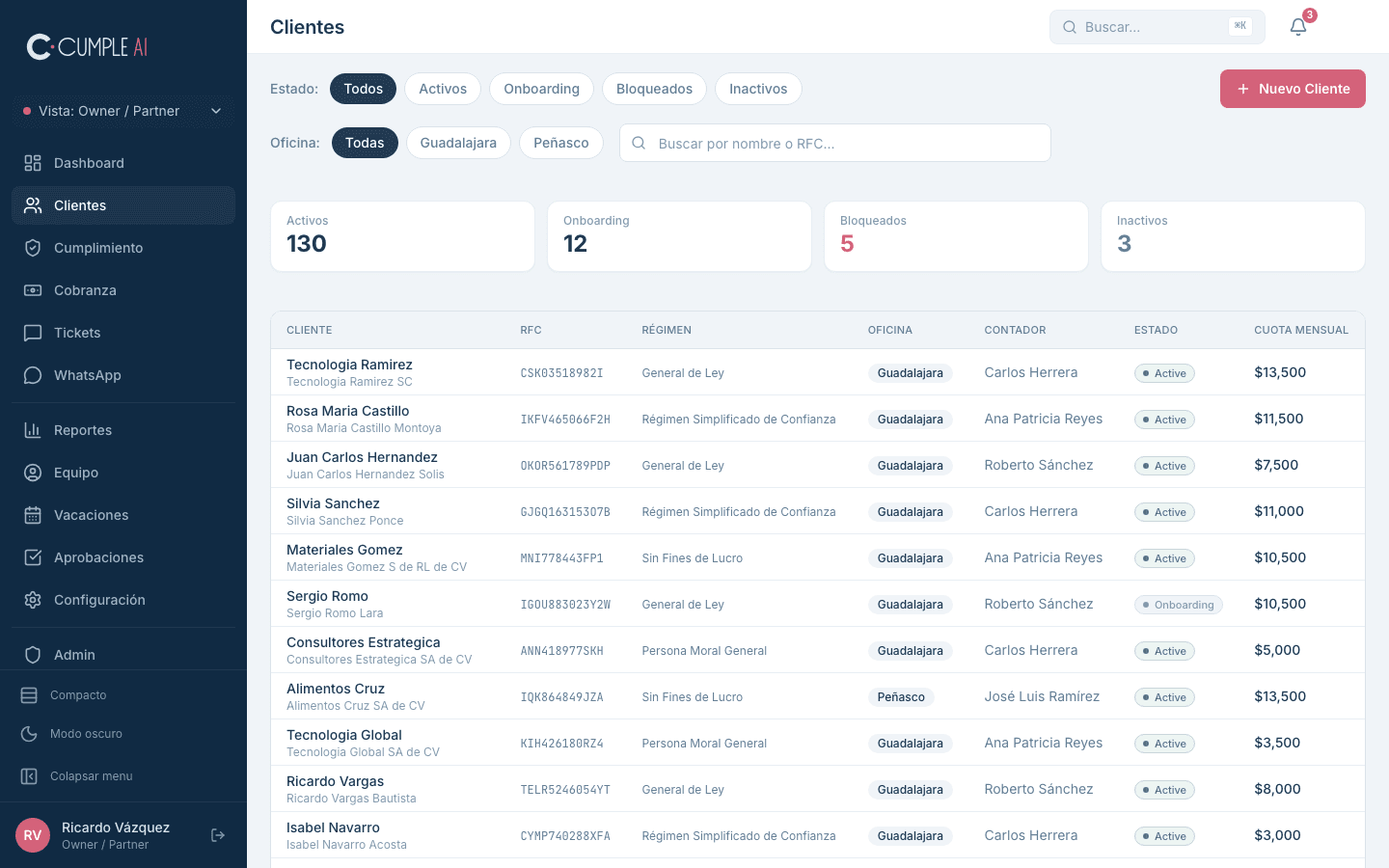 Gestión de Clientes